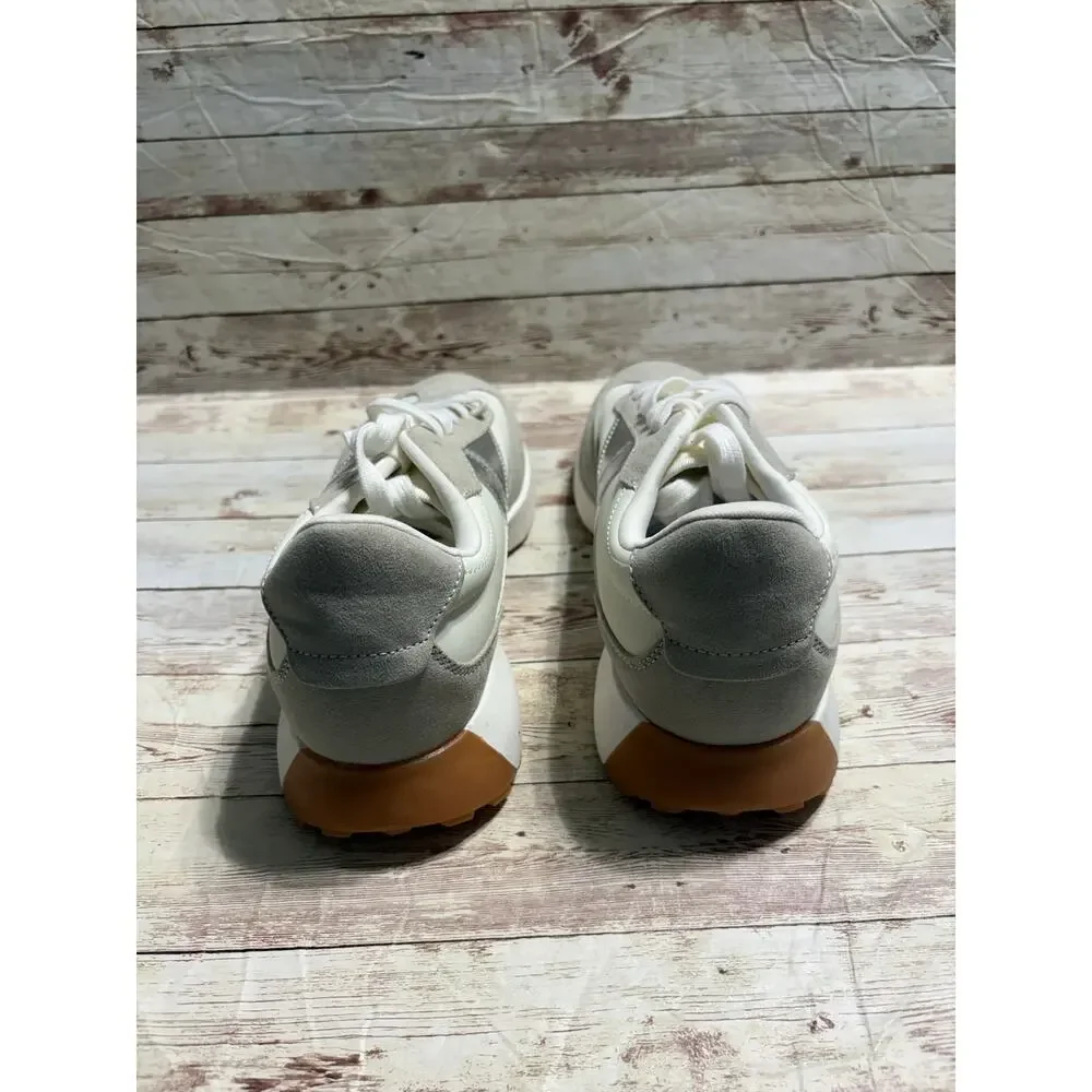 Steve Madden Kendrix Athetic-Fit Jogger Sneakers Women's SZ 11 Silver Taupe NWT